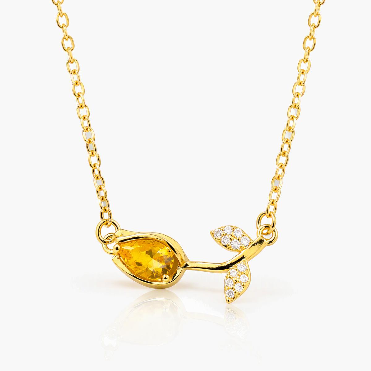 Dainty Leaf Branch Necklace