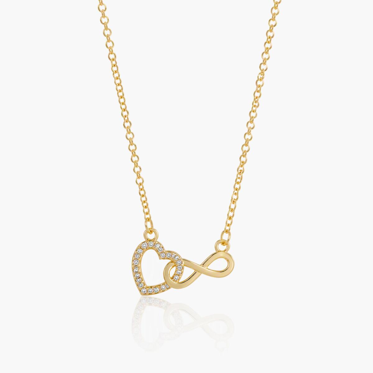 Dainty Heart & Infinity Pendant Necklace