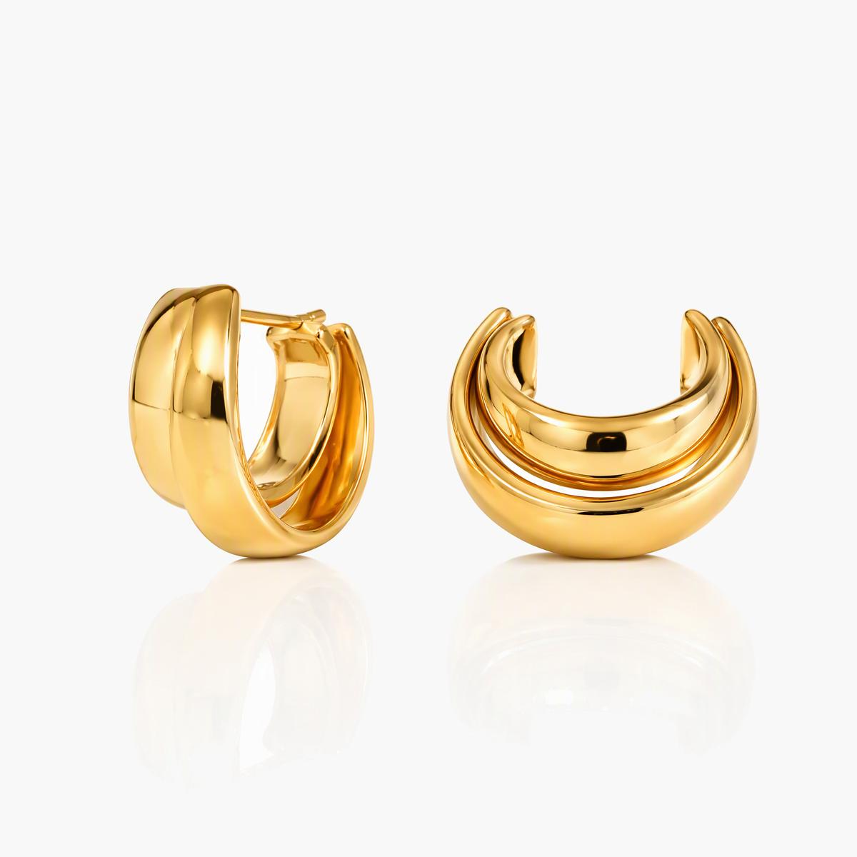 Twisted Band Huggie Earrings