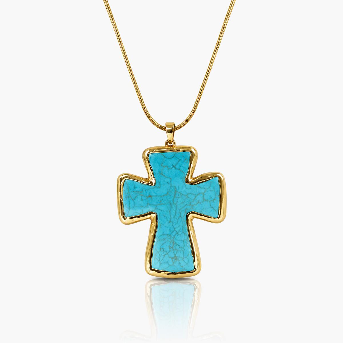 Vintage Cross Skull Pendant Necklace