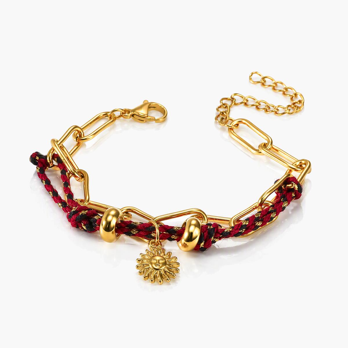 Boho Braided Paperclip Chain Bracelet