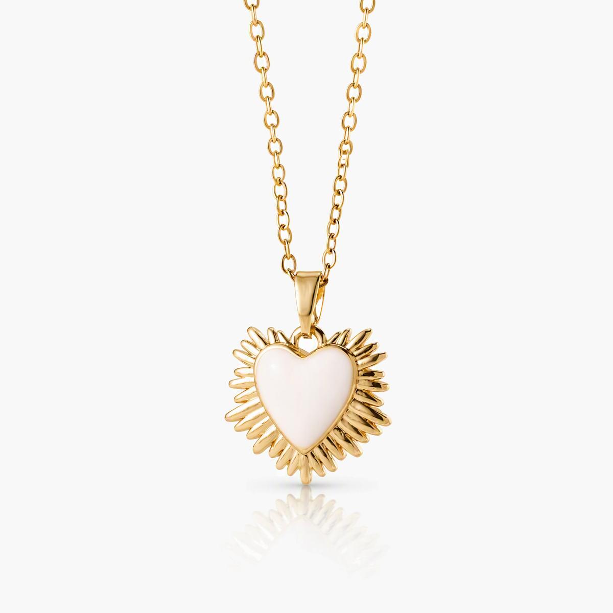 Vintage Sacred Heart Pendant Necklace