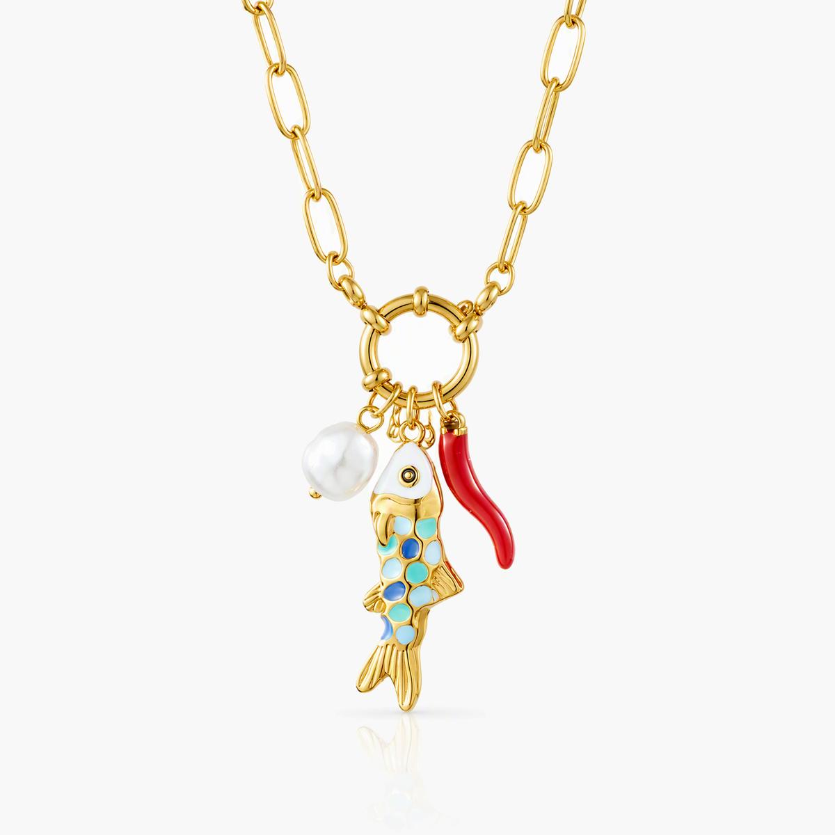 Cute Fish Charm Necklace