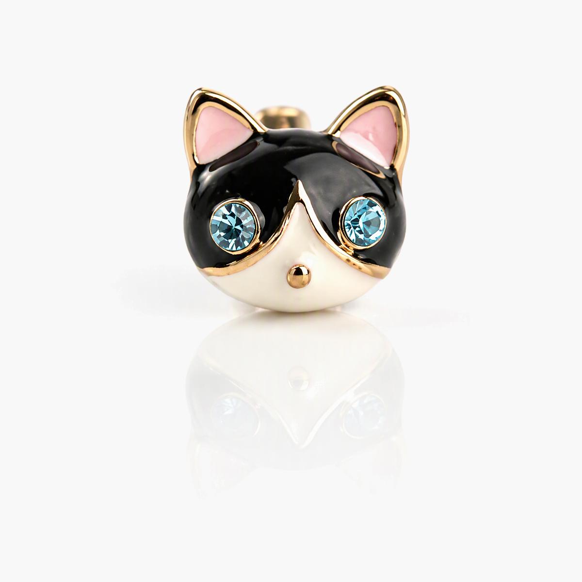 Cute Cat and Fish Stud Earrings