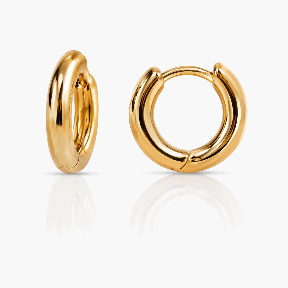 Minimalist C-Shape Hoop Earrings