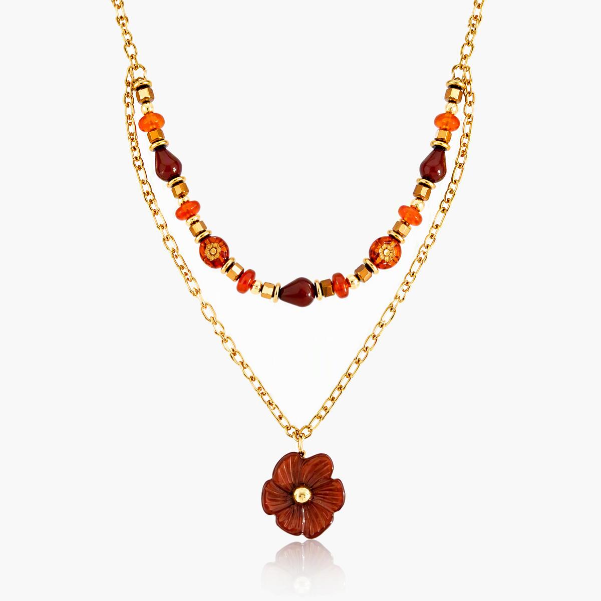 Vintage Flower Pendant Necklace