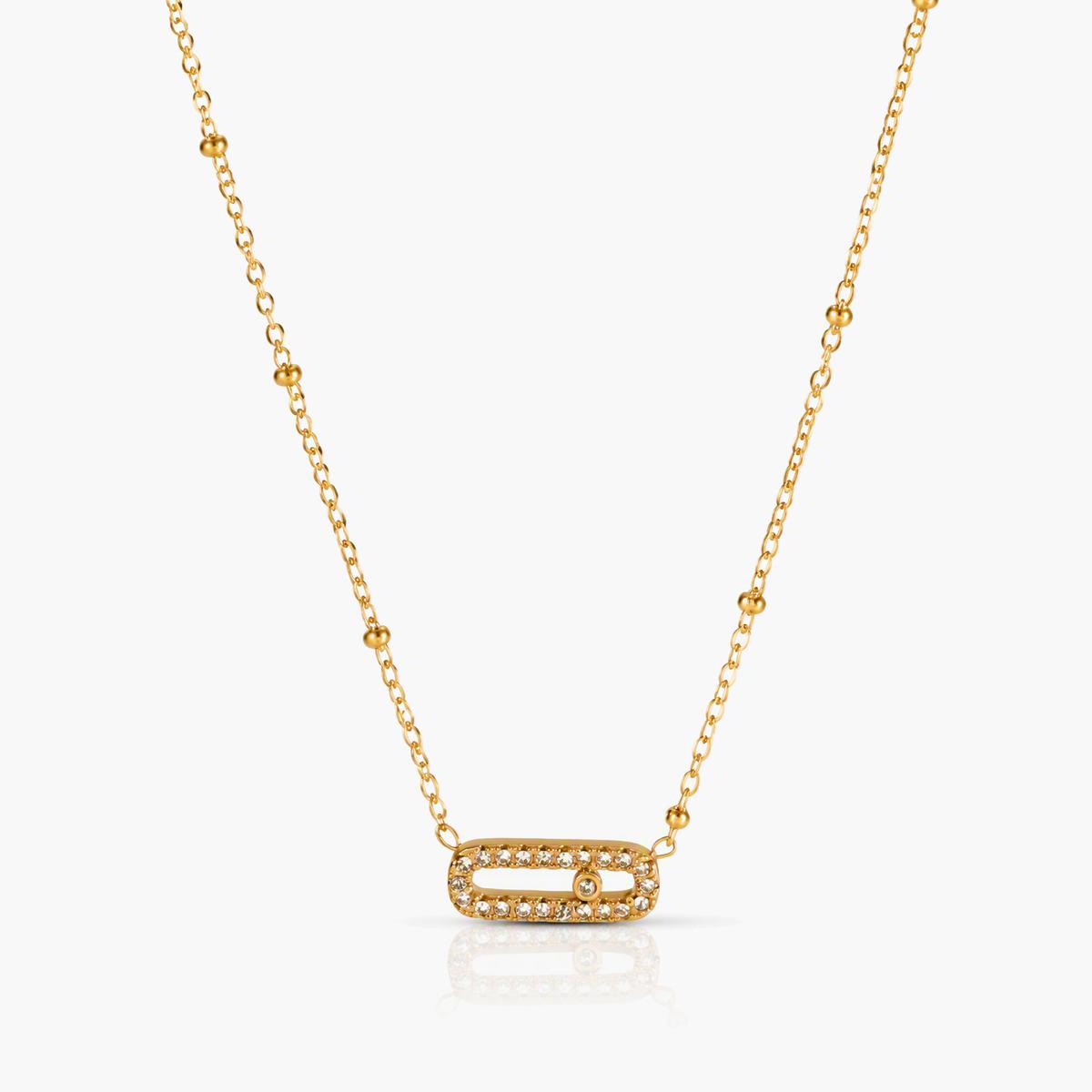 Dainty Bar With Dangling Charms Necklace