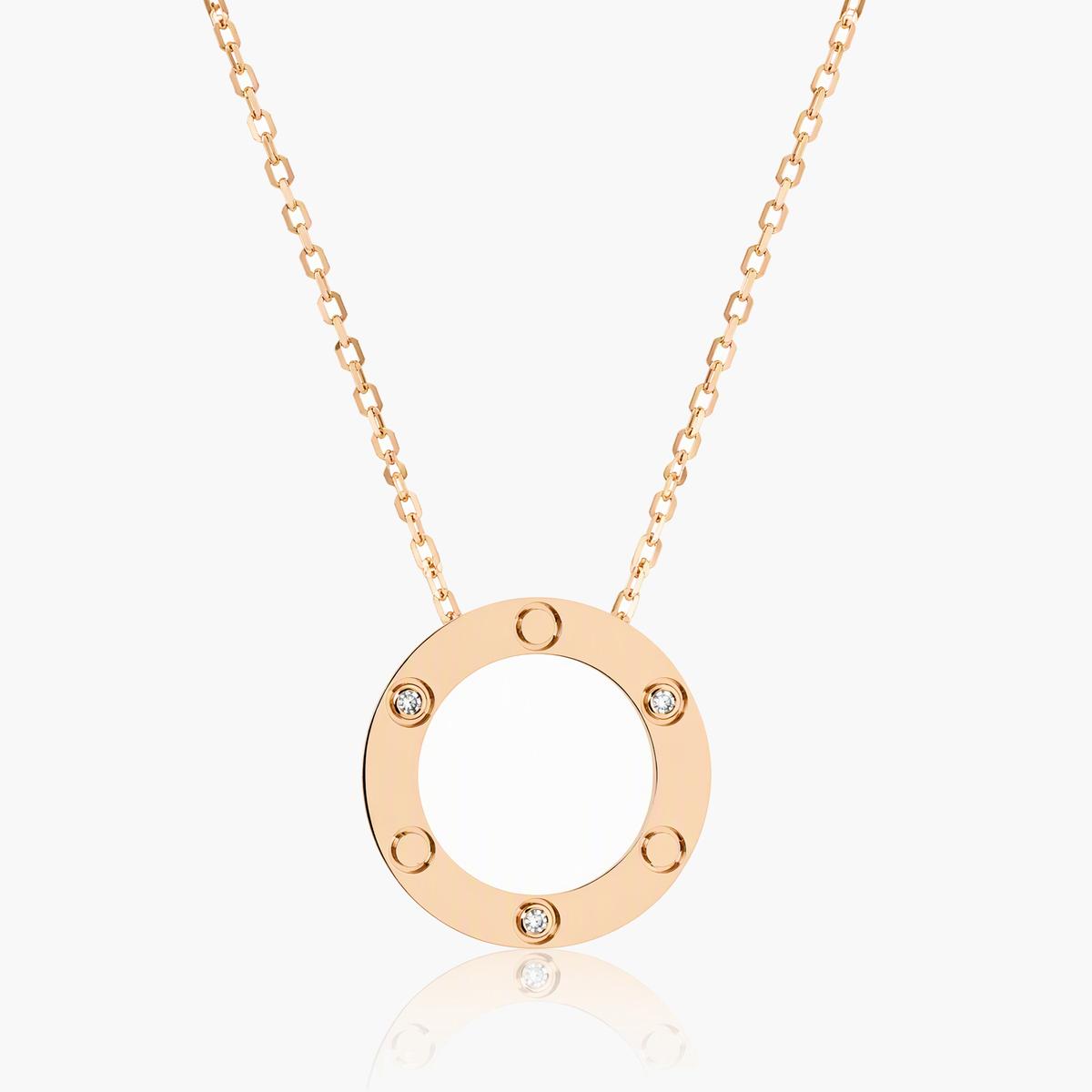 Minimalist Circle Disc Pendant Necklace
