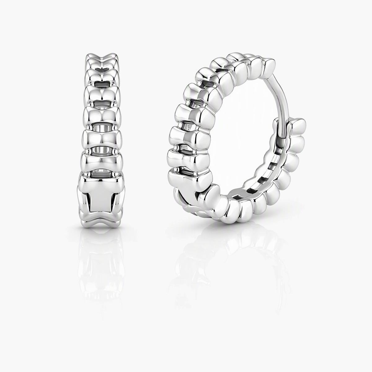 Chunky Beaded Hoop Earrings