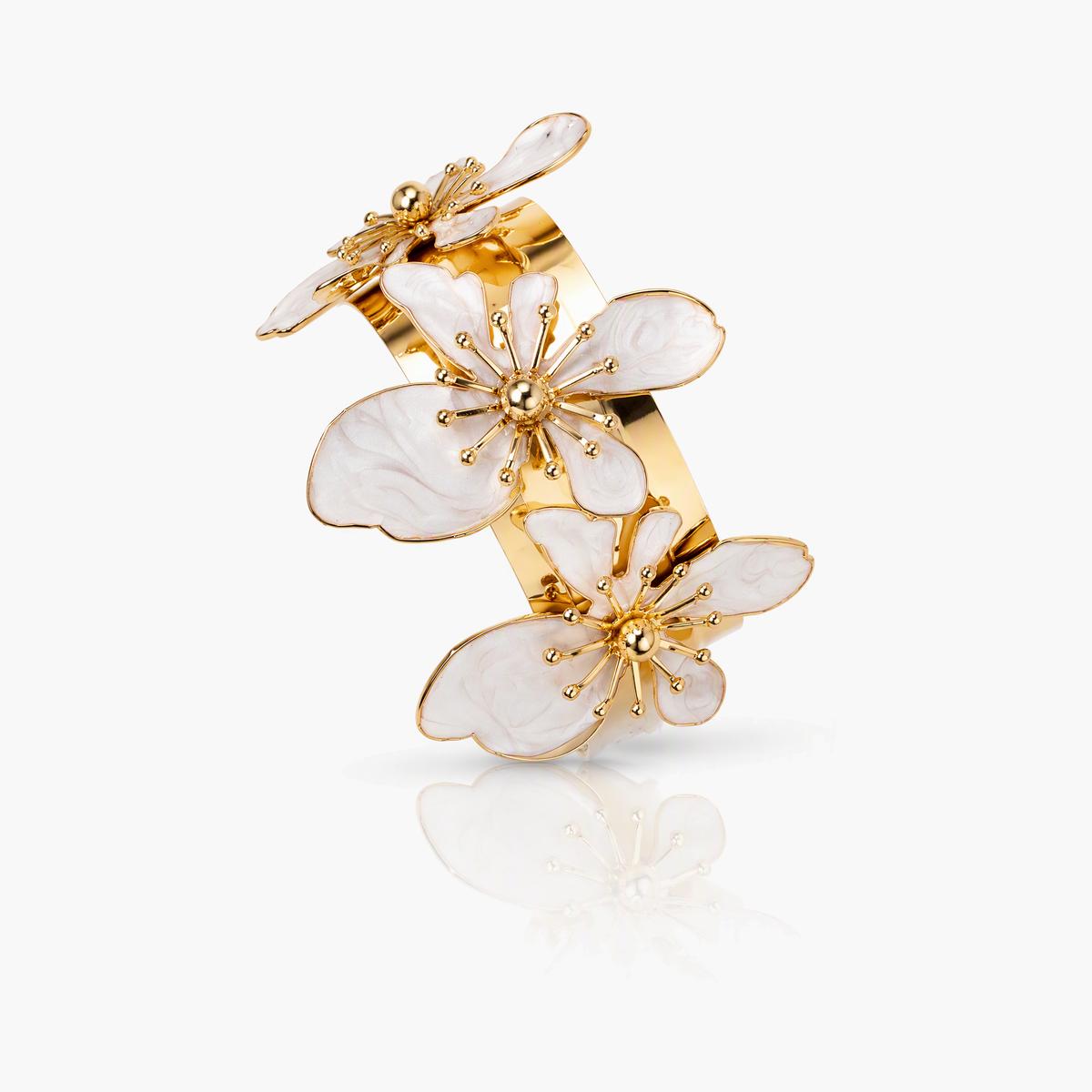 Elegant Flower Cuff Bracelet