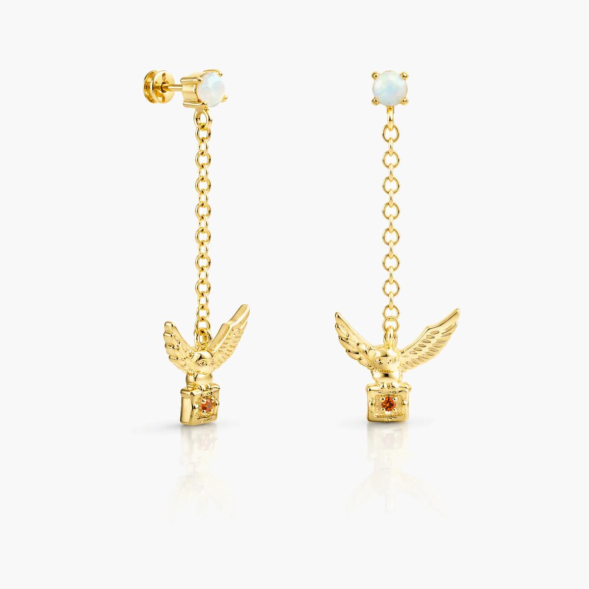 Dainty Wing Drop Earrings