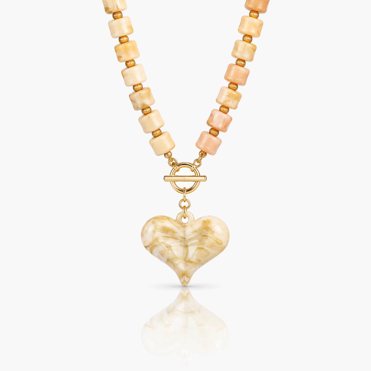 Boho Heart Charm Necklace
