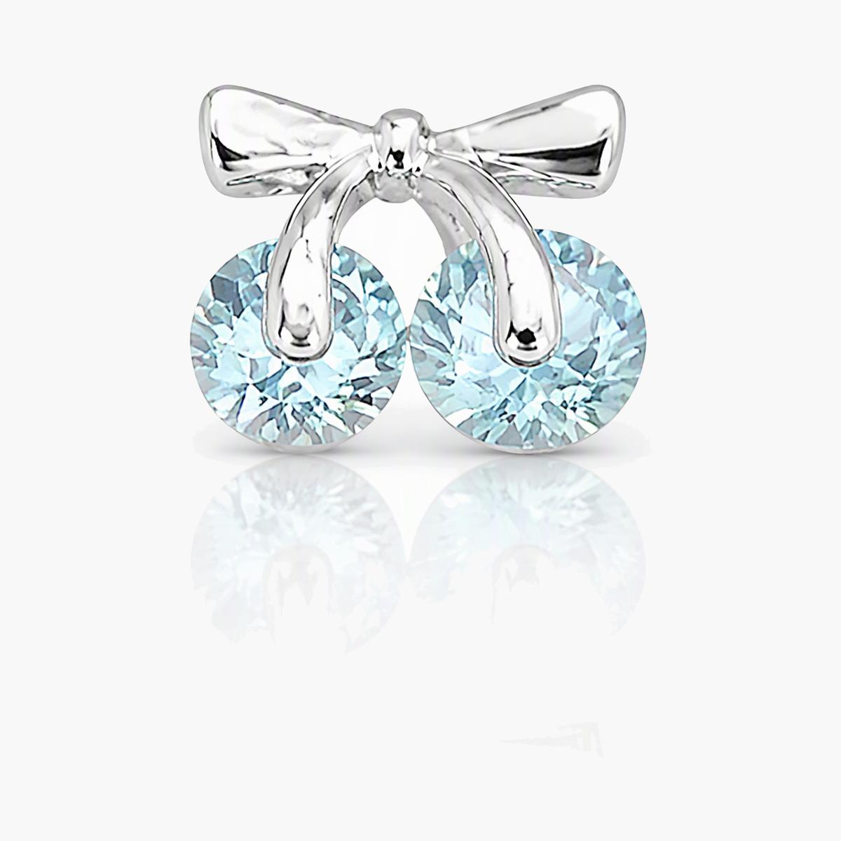 Cute Bow Knot Cherry Stud Earrings