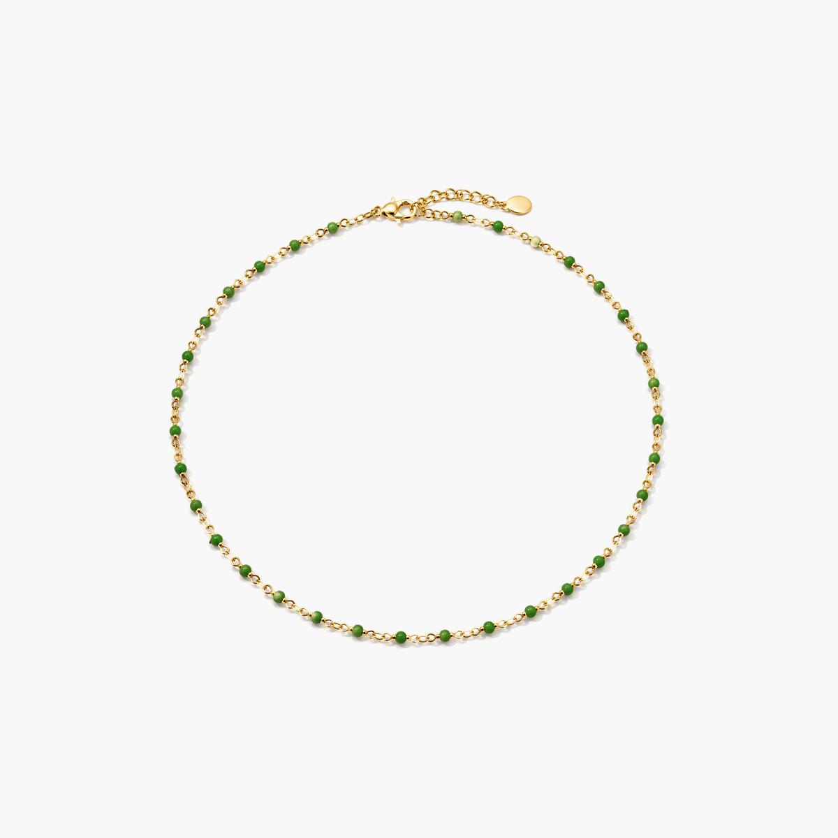 Dainty Beaded Chain Necklace