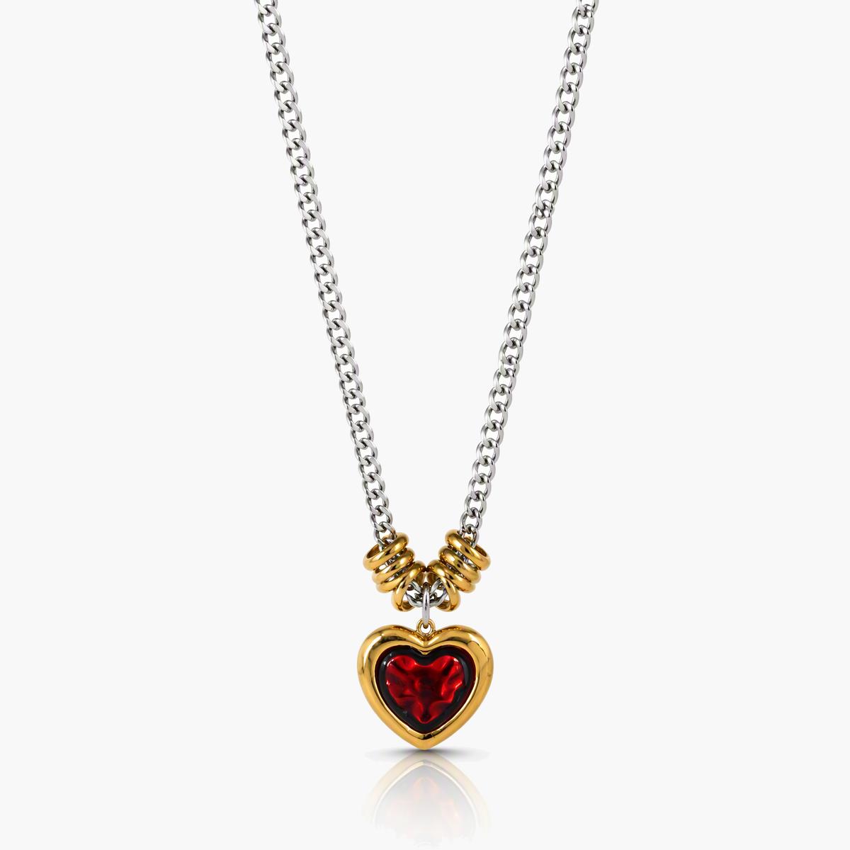 Trendy Heart Charm Necklace