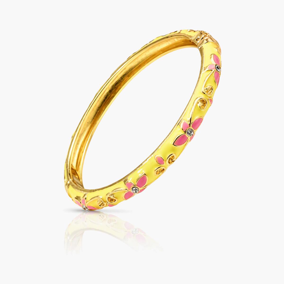 Floral Enamel Bangle