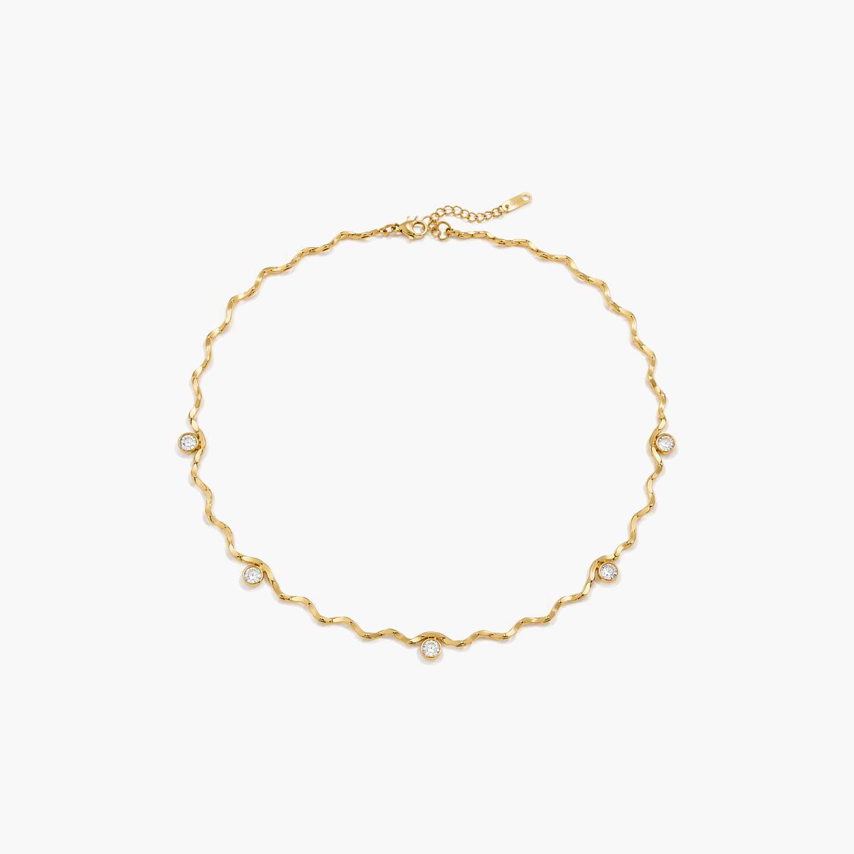 Dainty Wave Chain Necklace