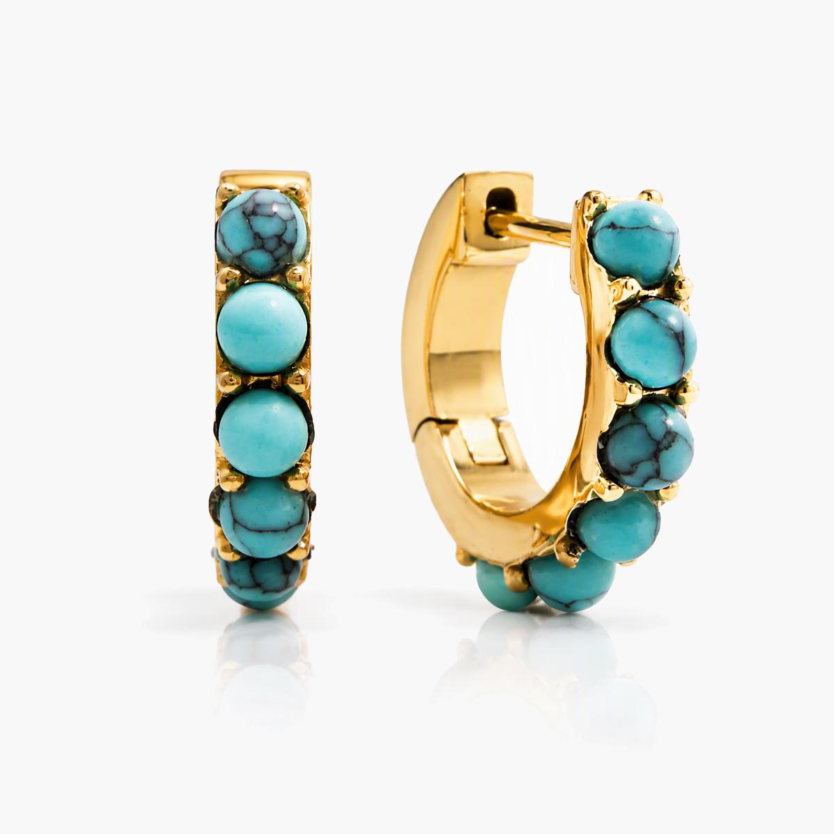Dainty Beaded Huggie Earrings
