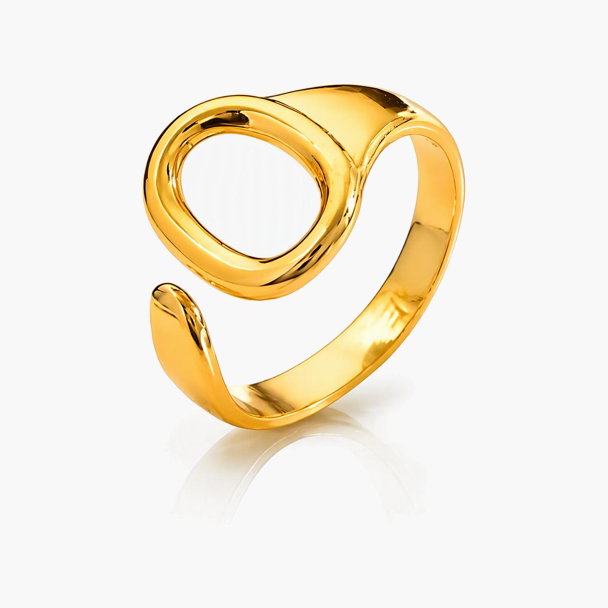 Minimalist Oval Open Ring