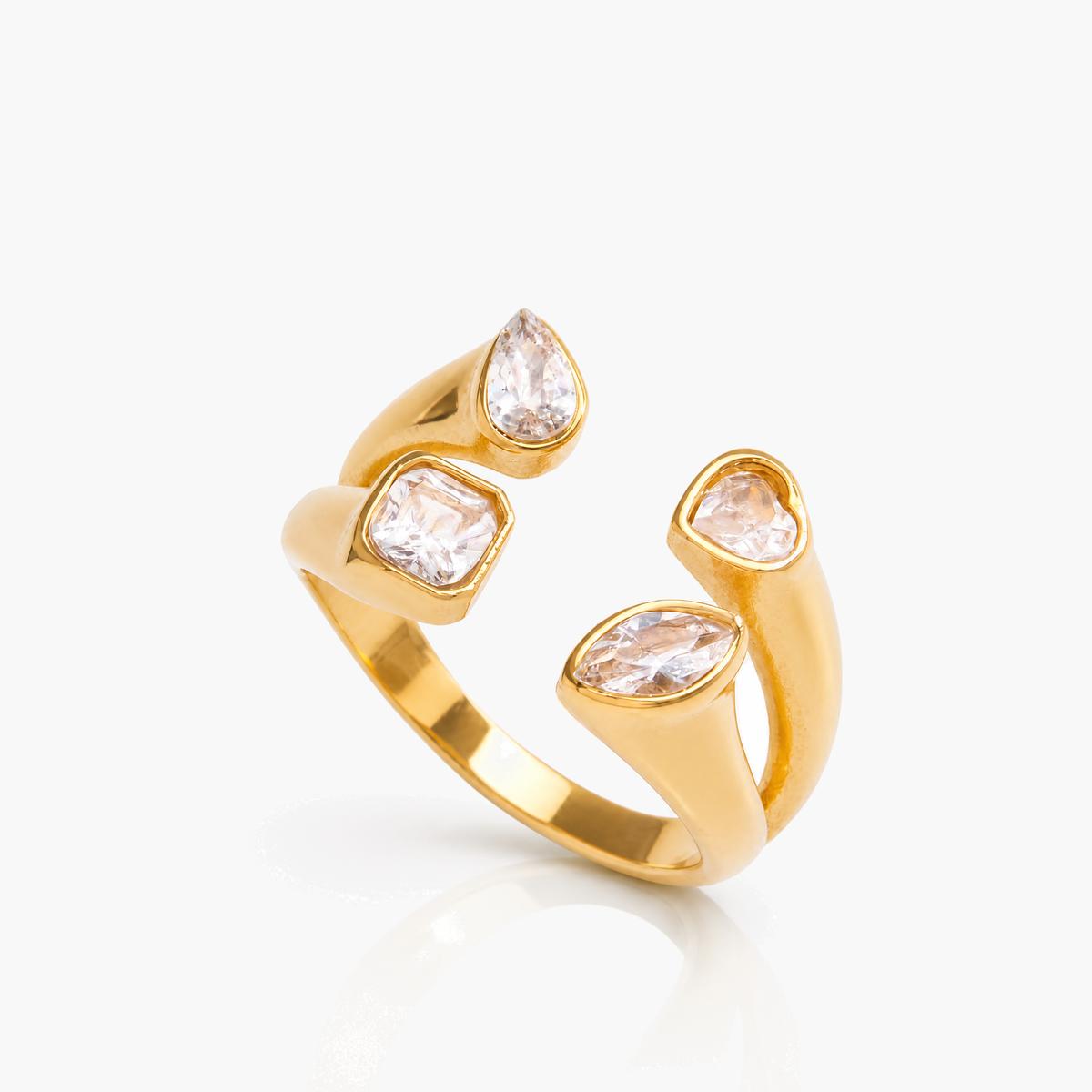 Three-Stone Open Ring
