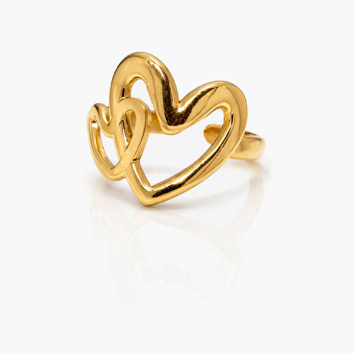 Interlocking Hearts Ring