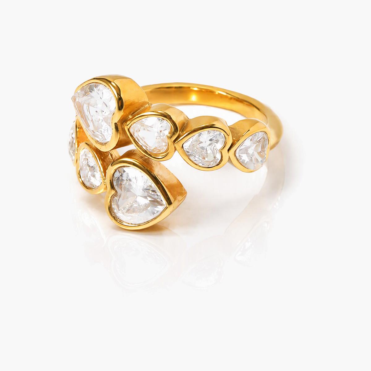 Teardrop Pear Cluster Ring
