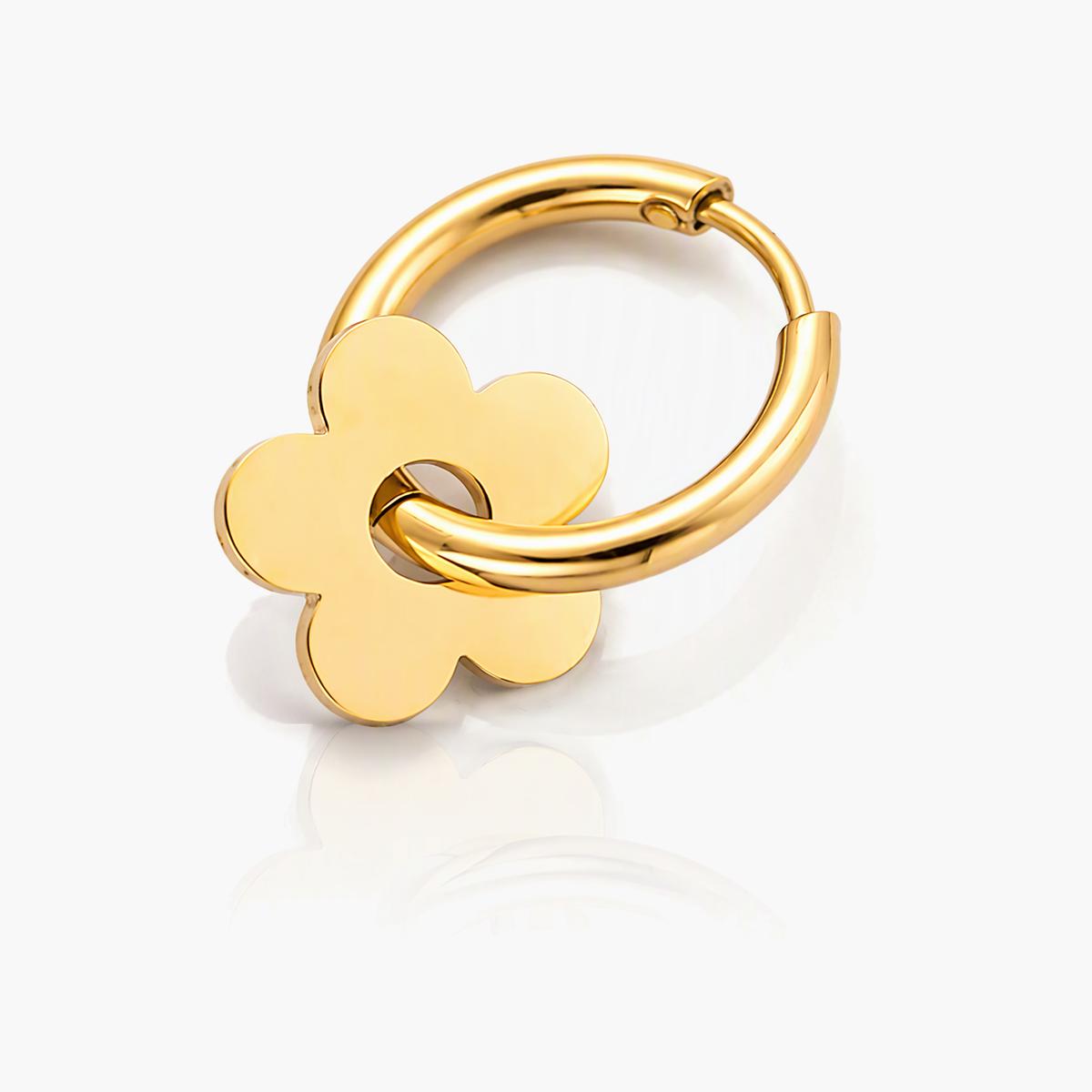 Dainty Flower & Heart Stud Earrings