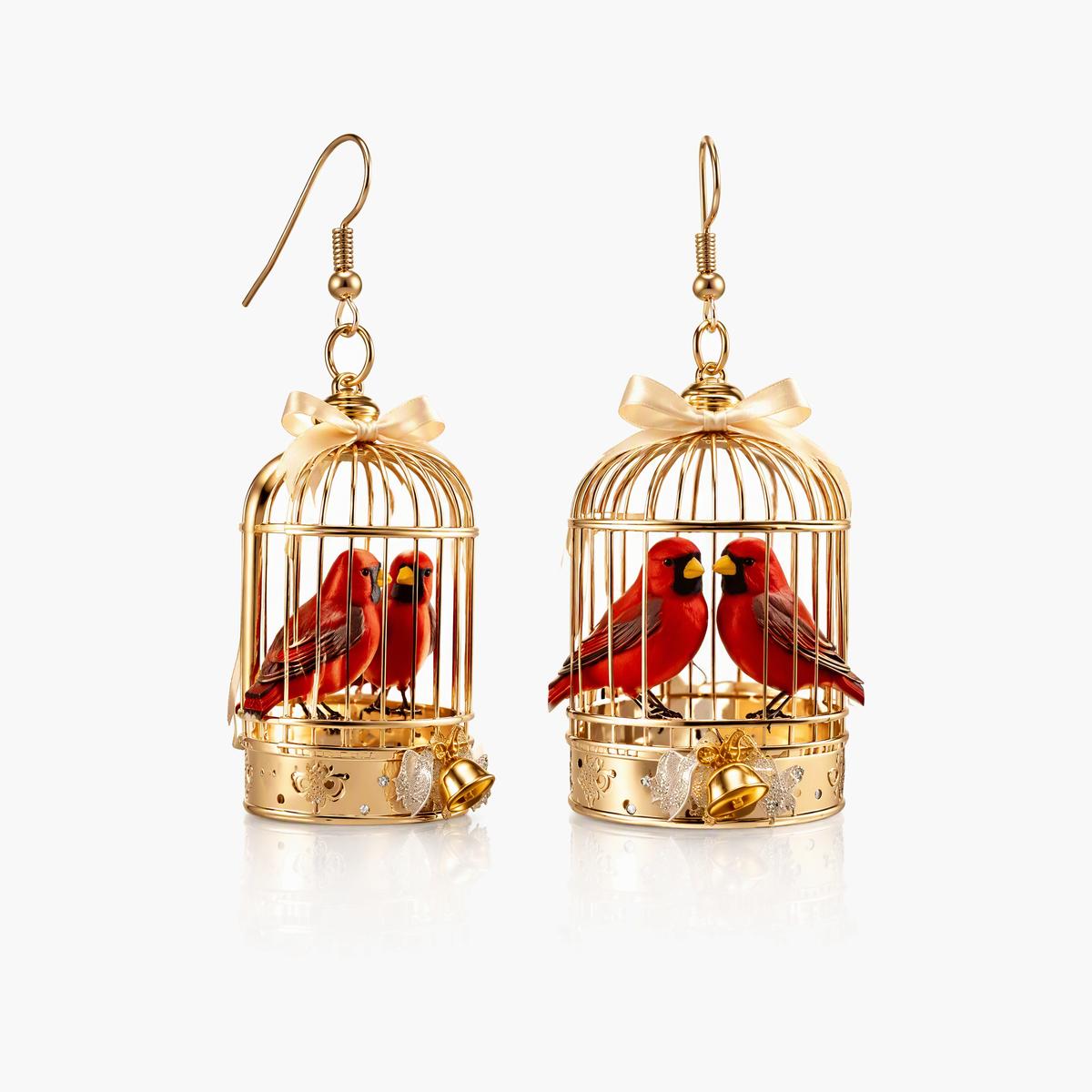 Colorful Hummingbird Drop Earrings
