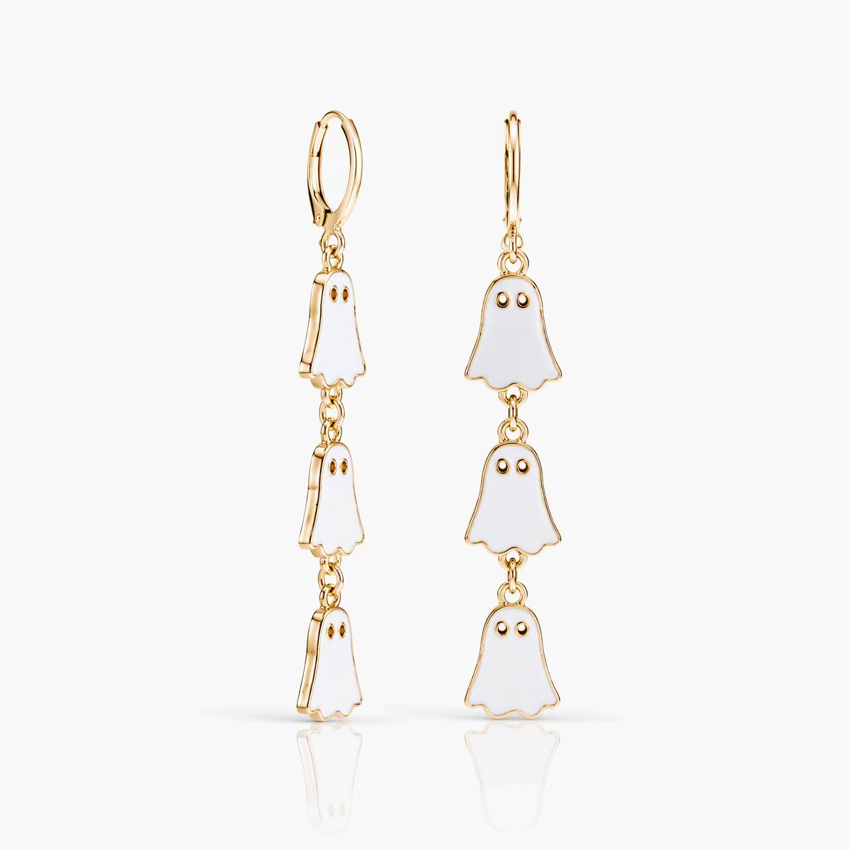 Cute Triple Ghost Drop Earrings
