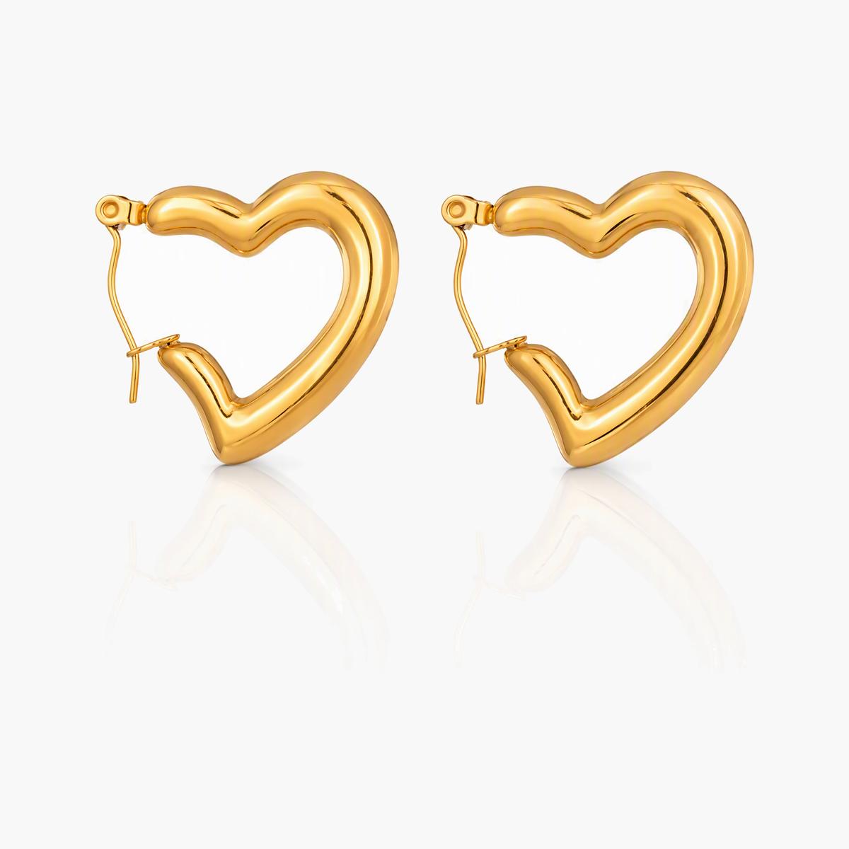Chunky Open Cuff Hoop Earrings