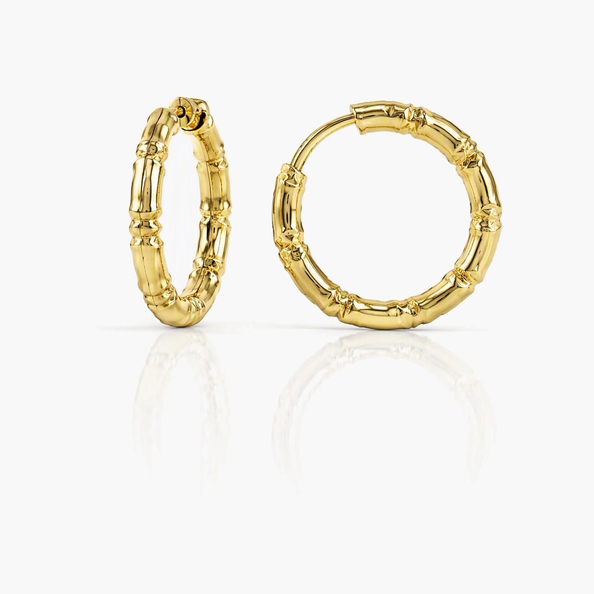 Bamboo Hoop Earrings