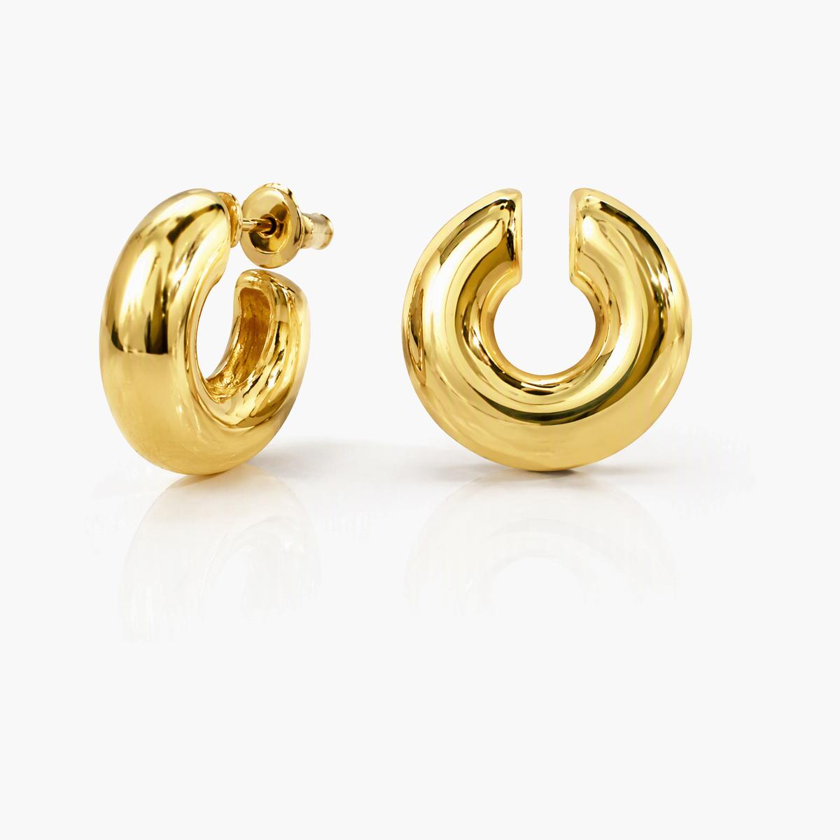 Chunky Open Cuff Earrings