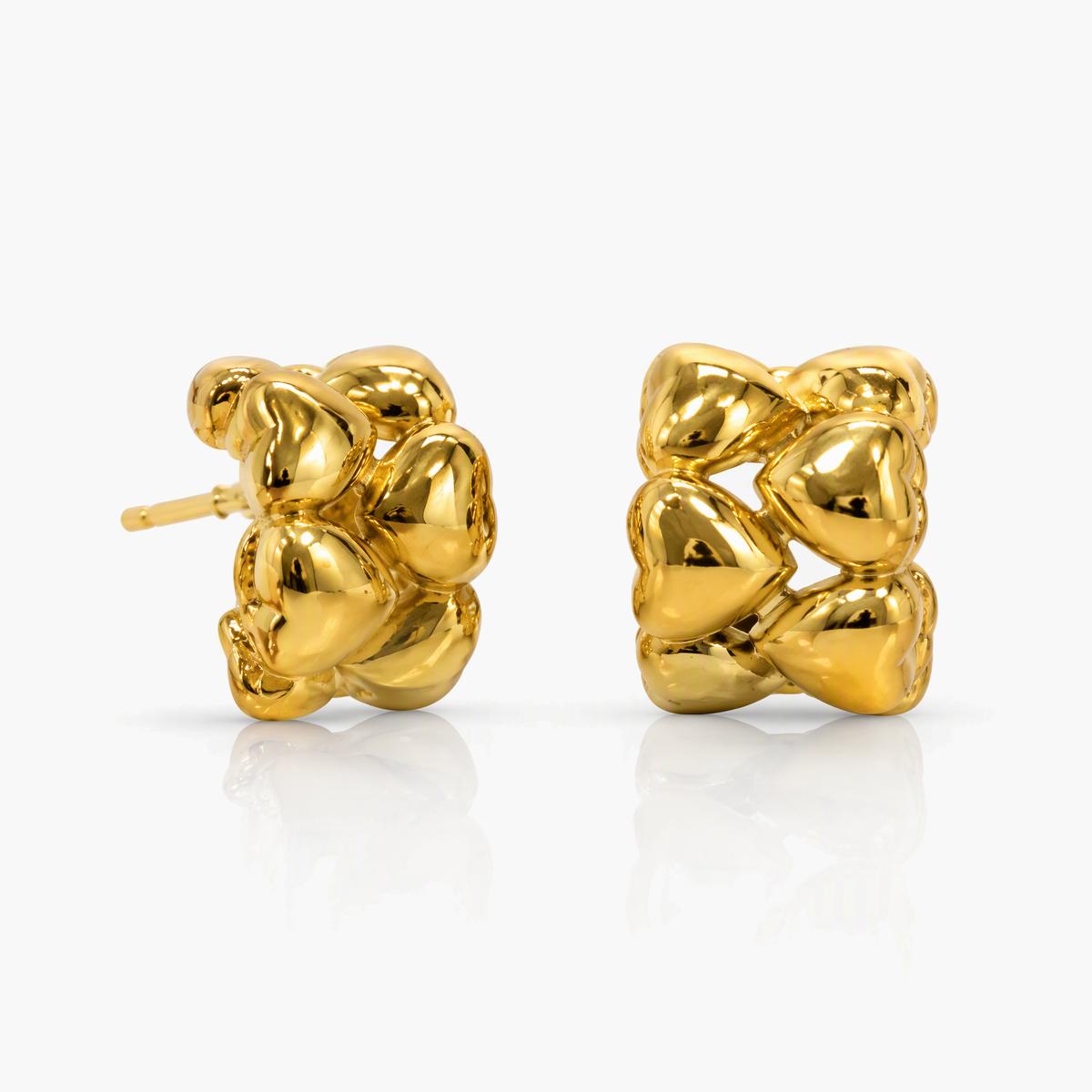 Chunky Heart Huggie Earrings