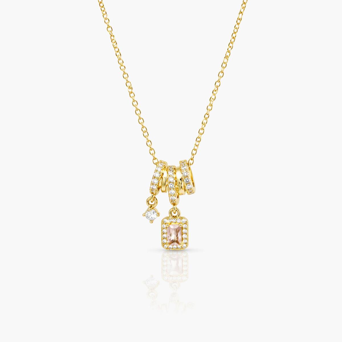 Dainty Bar Rectangle Pendant Necklace