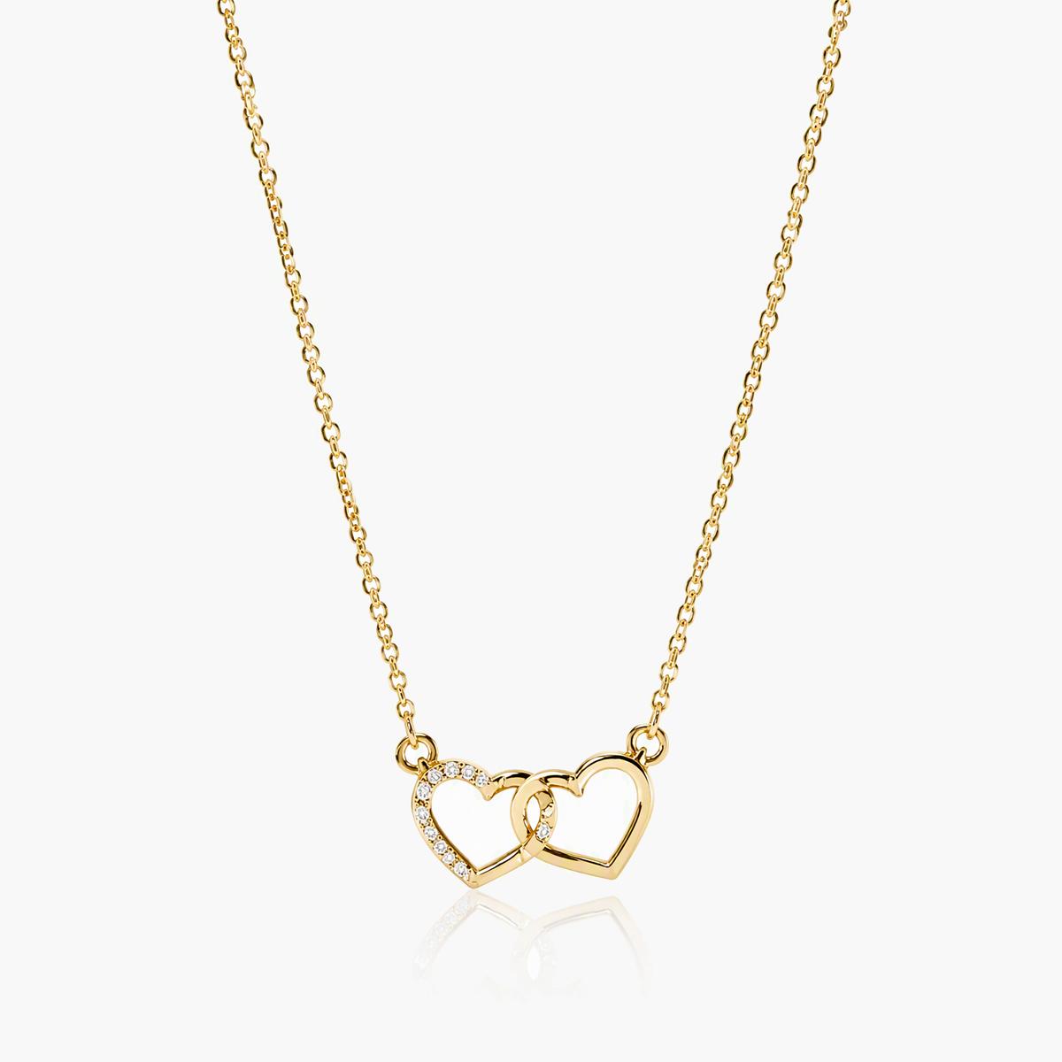 Dainty Interlocking Hearts Necklace