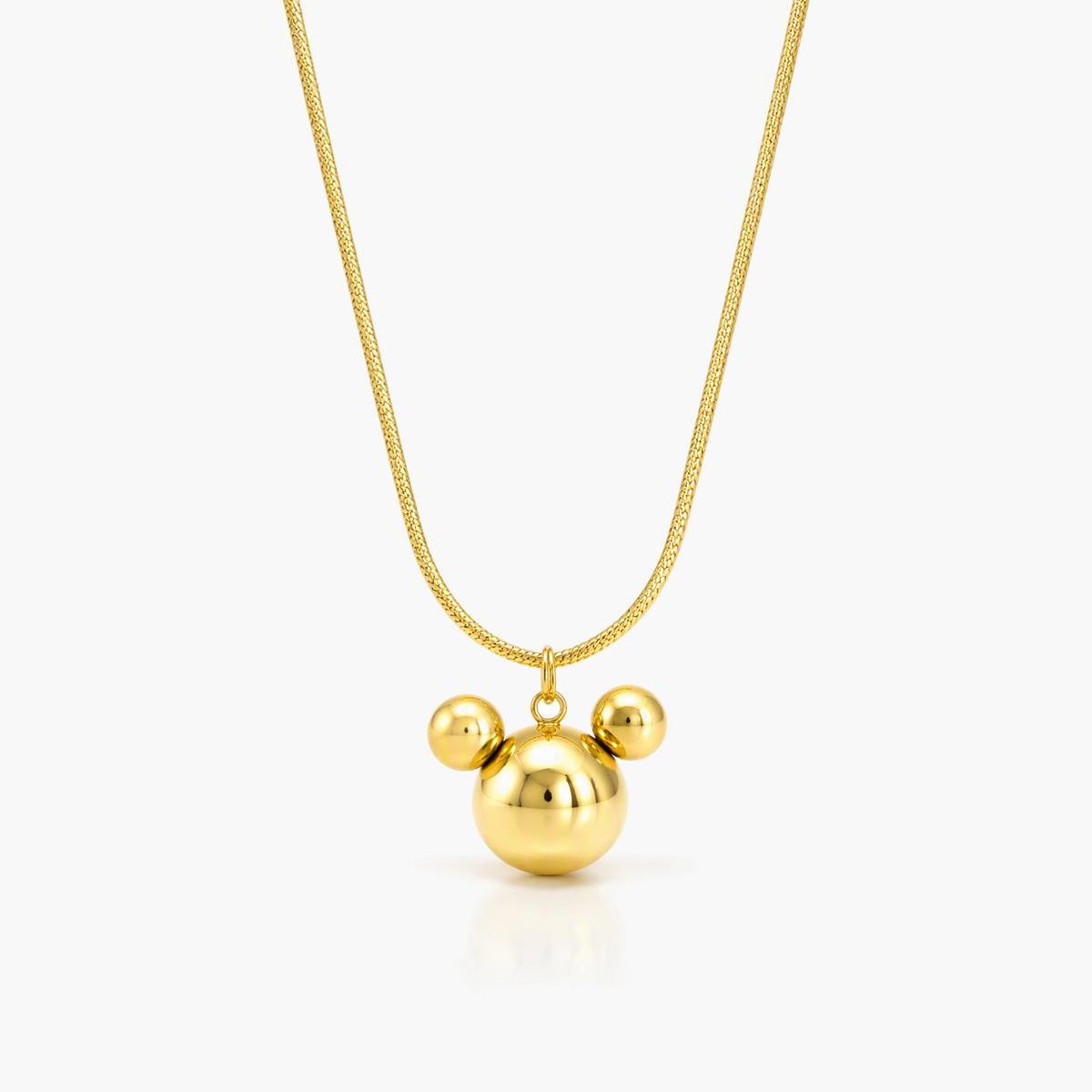 Cute Mouse Head Pendant Necklace