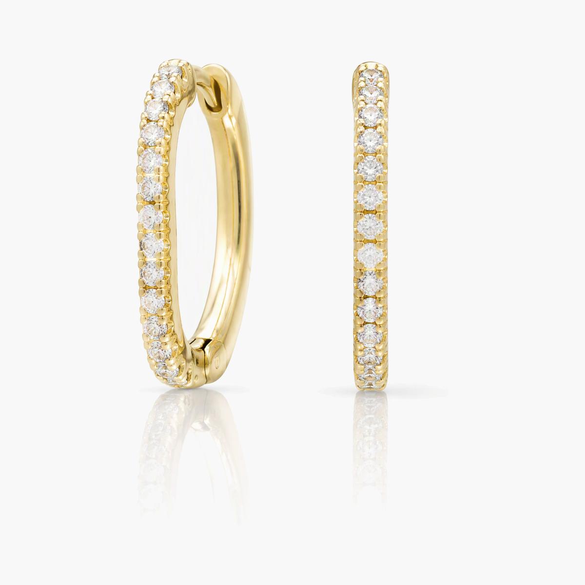 Dainty Paved Hoop Earrings