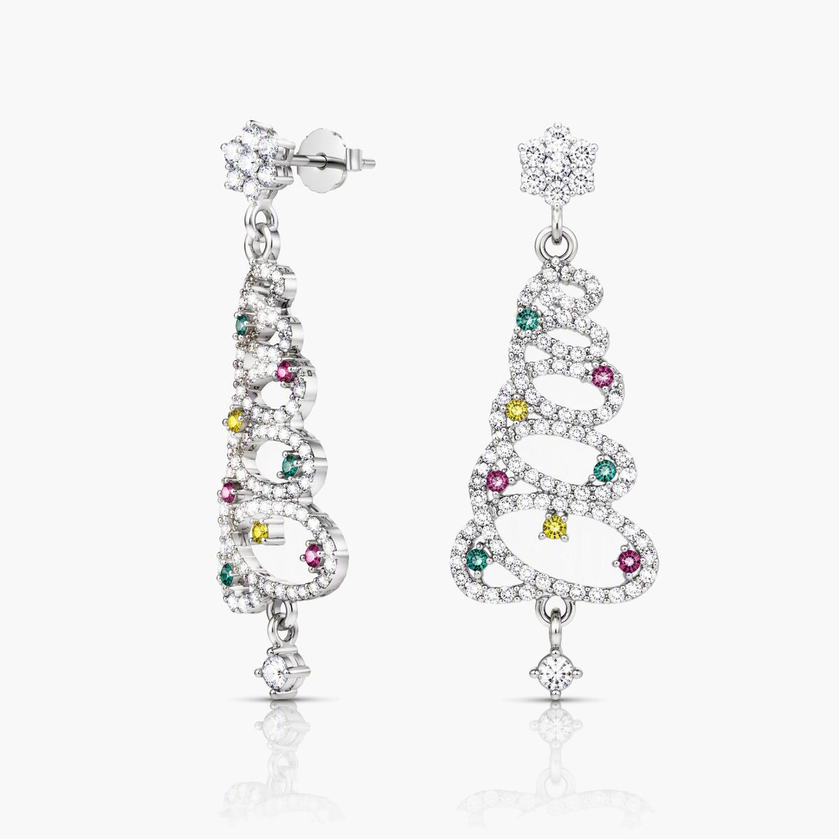 Christmas Tree Drop Earrings