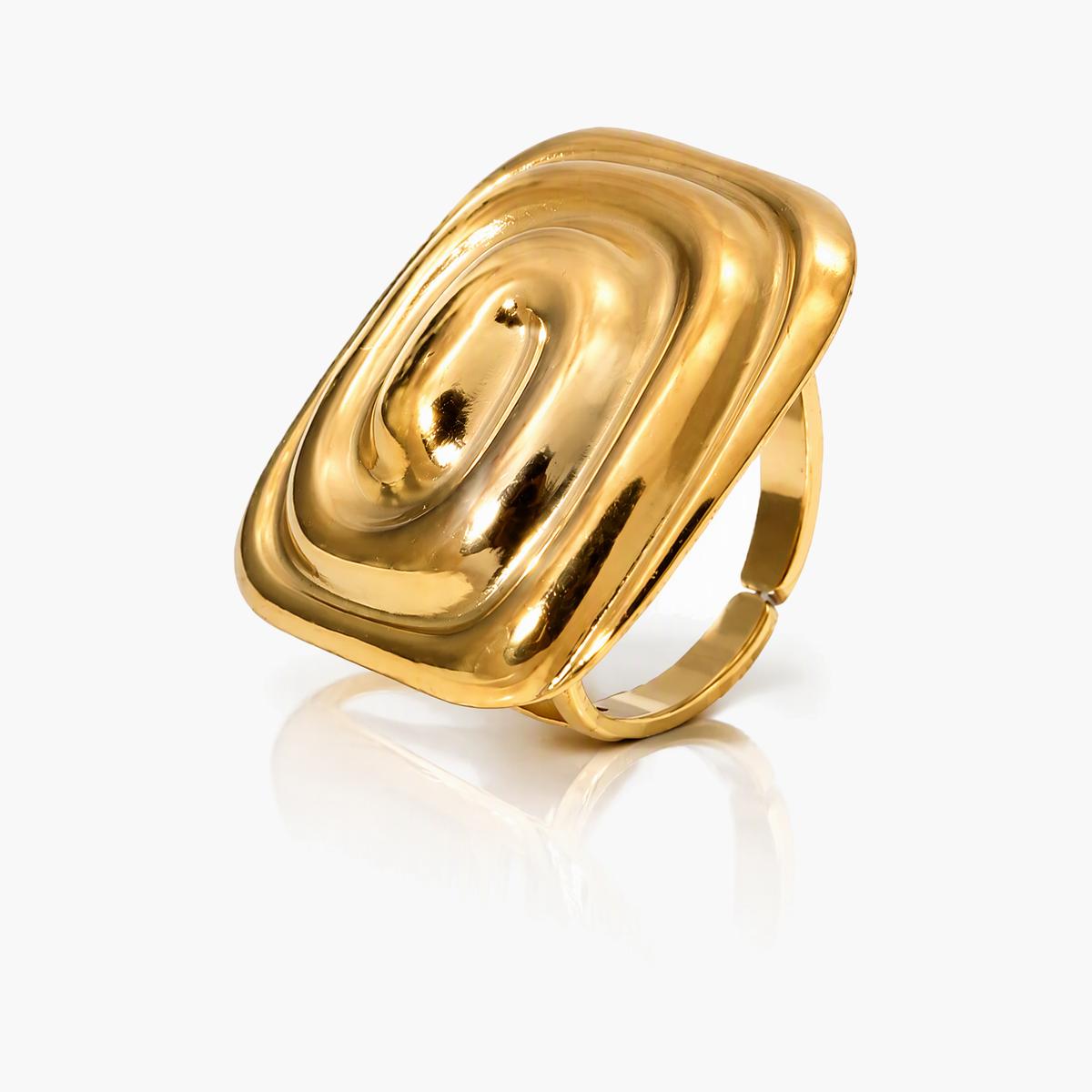 Chunky Square Swirl Ring