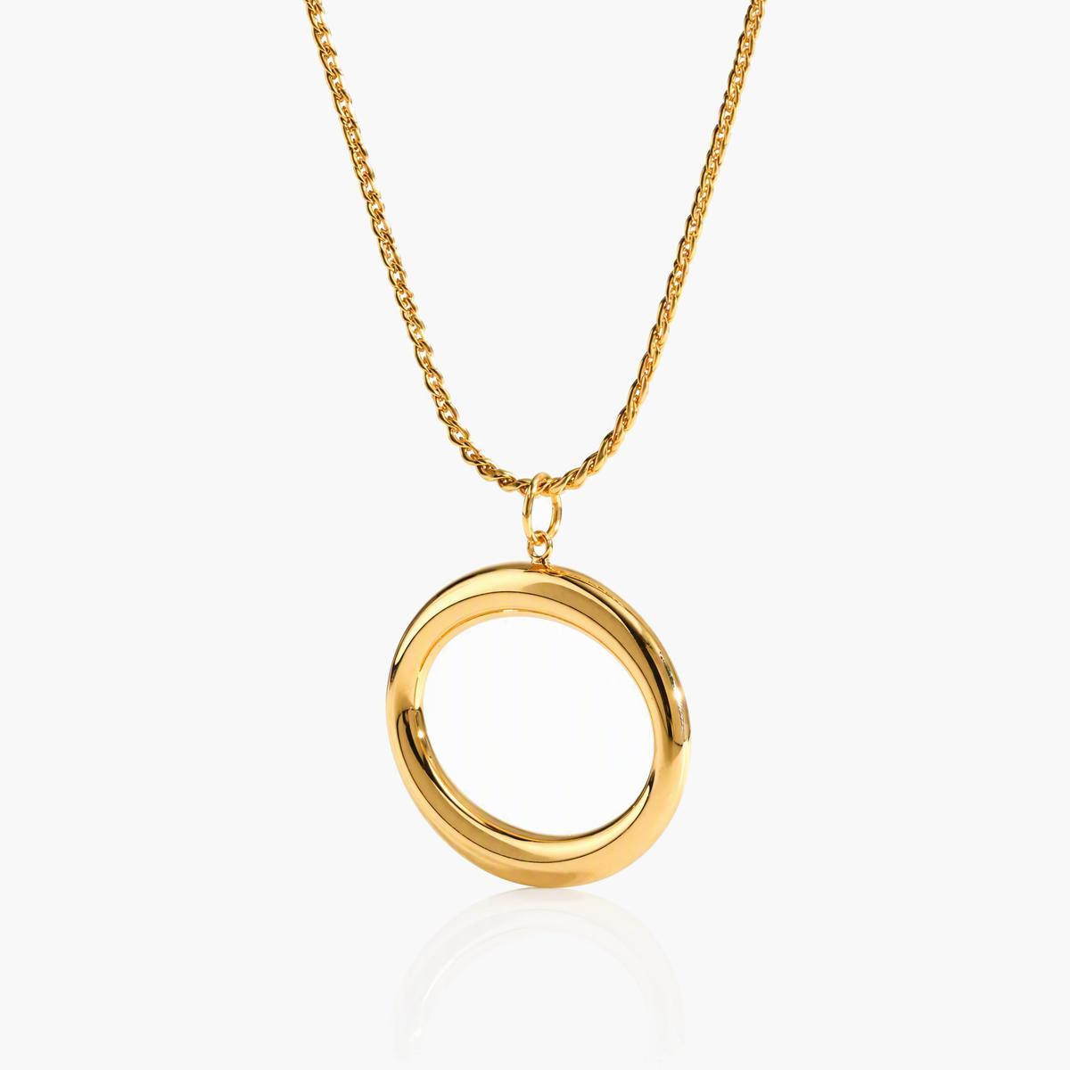 Minimalist Oval Pendant Necklace