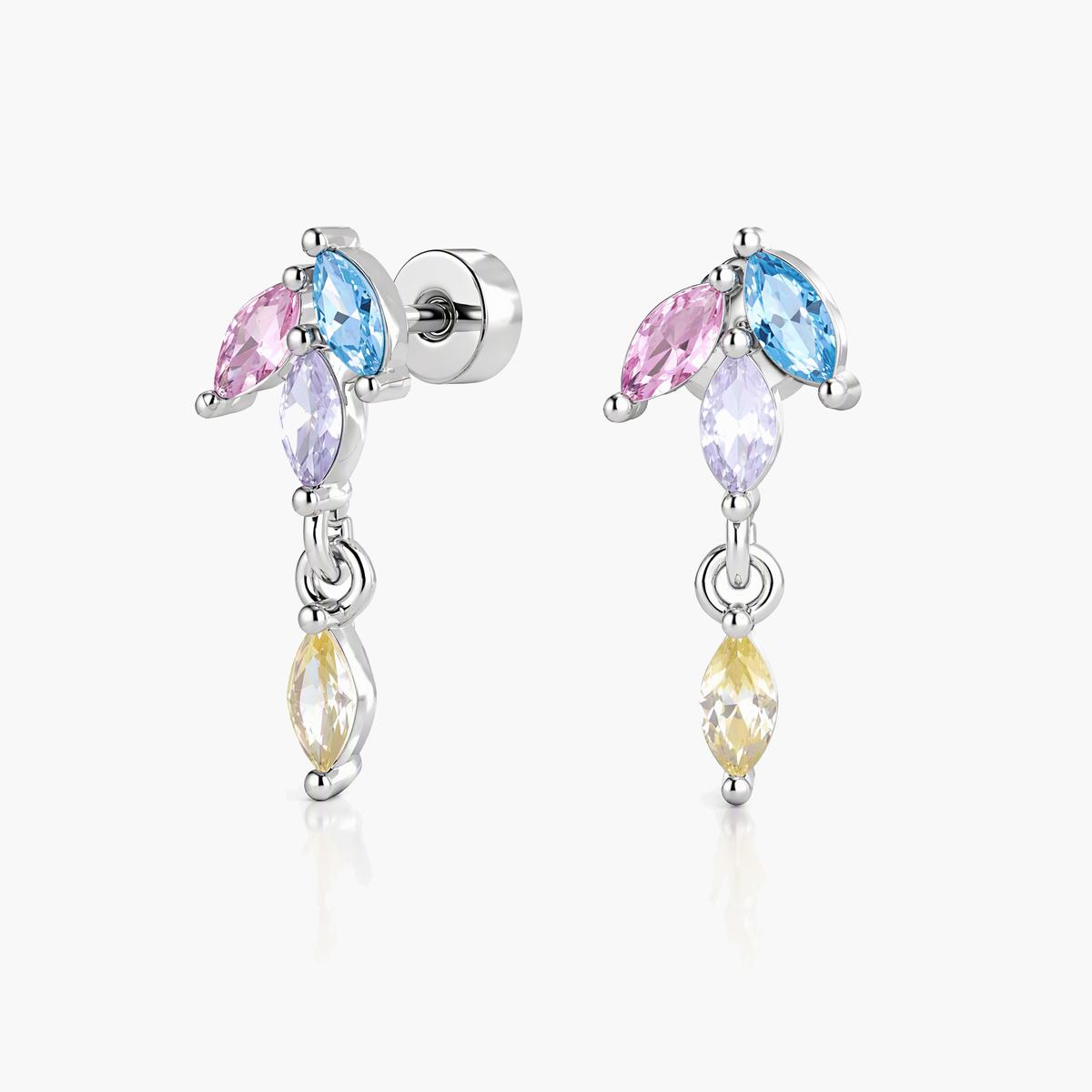 Dainty Leaf Branch Drop Earrings
