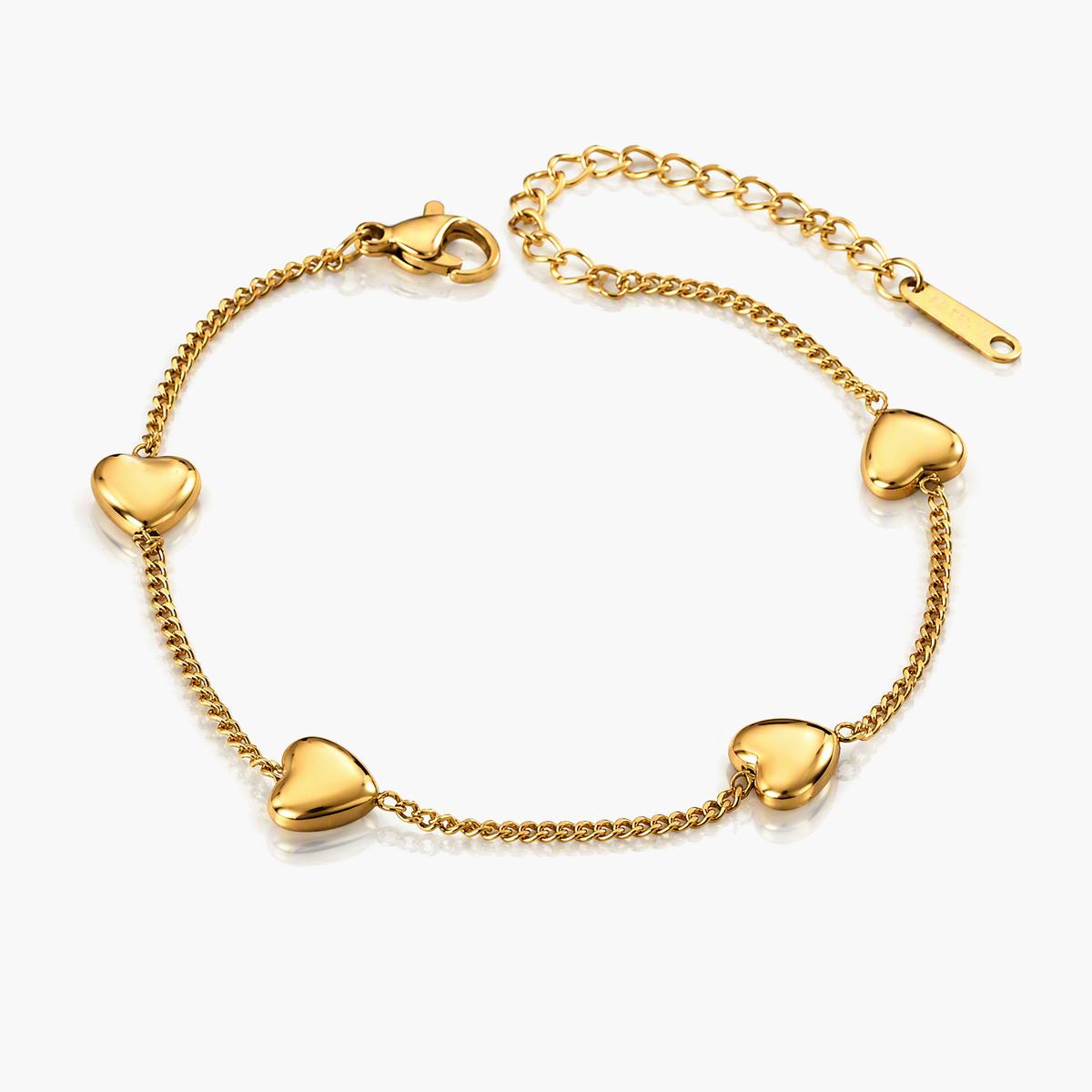 Dainty Heart Charm Bracelet