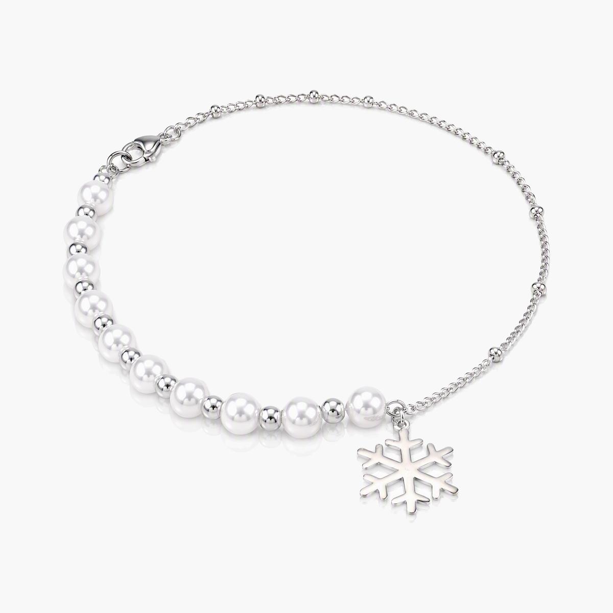 Snowflake Charm Anklet