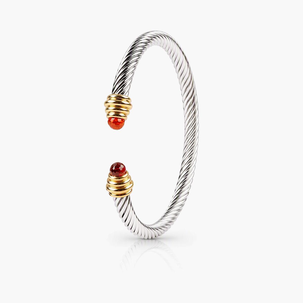 Twisted Cable Open Cuff Bracelet
