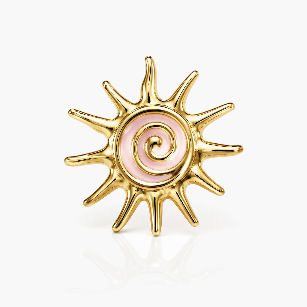 Boho Sun Spiral Stud Earrings