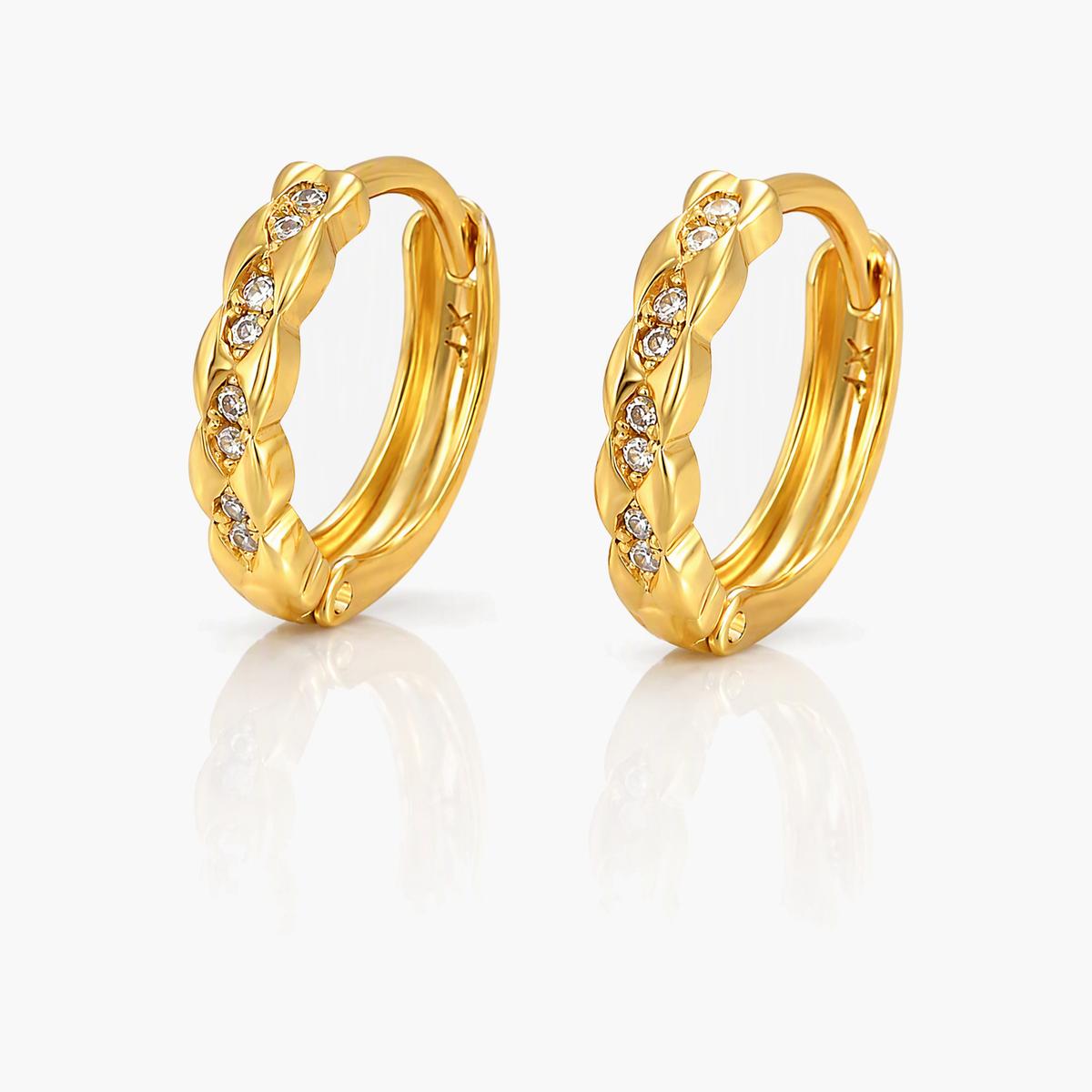 Twisted Band Hoop Earrings