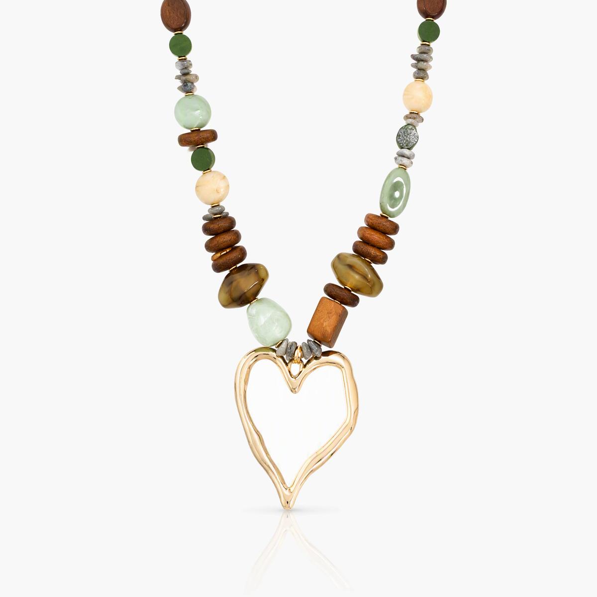 Boho Heart Pendant Necklace