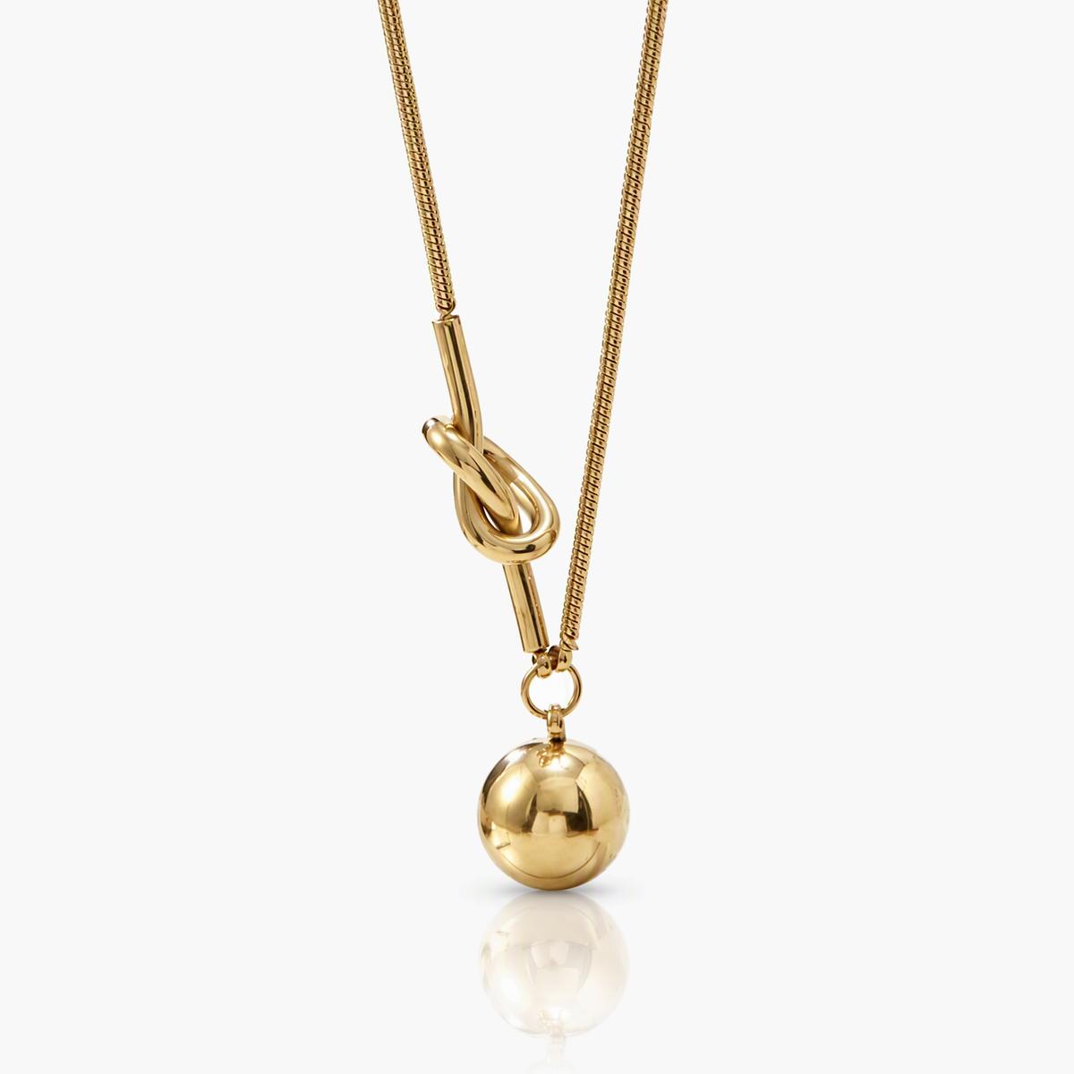 Love Knot Sphere Pendant Necklace