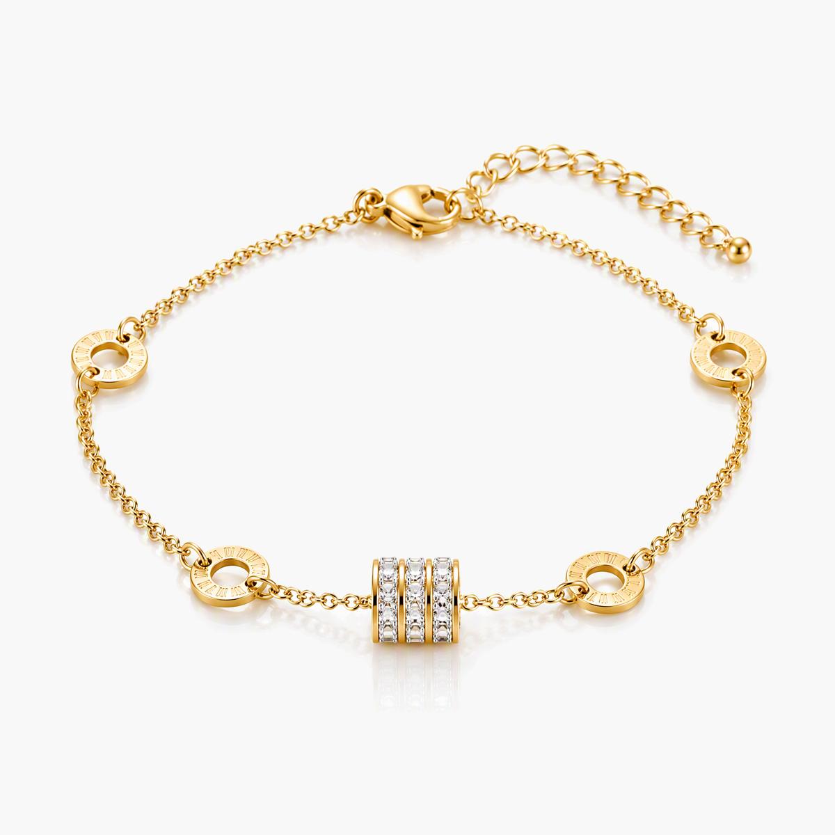 Dainty Circle Disc Bracelet