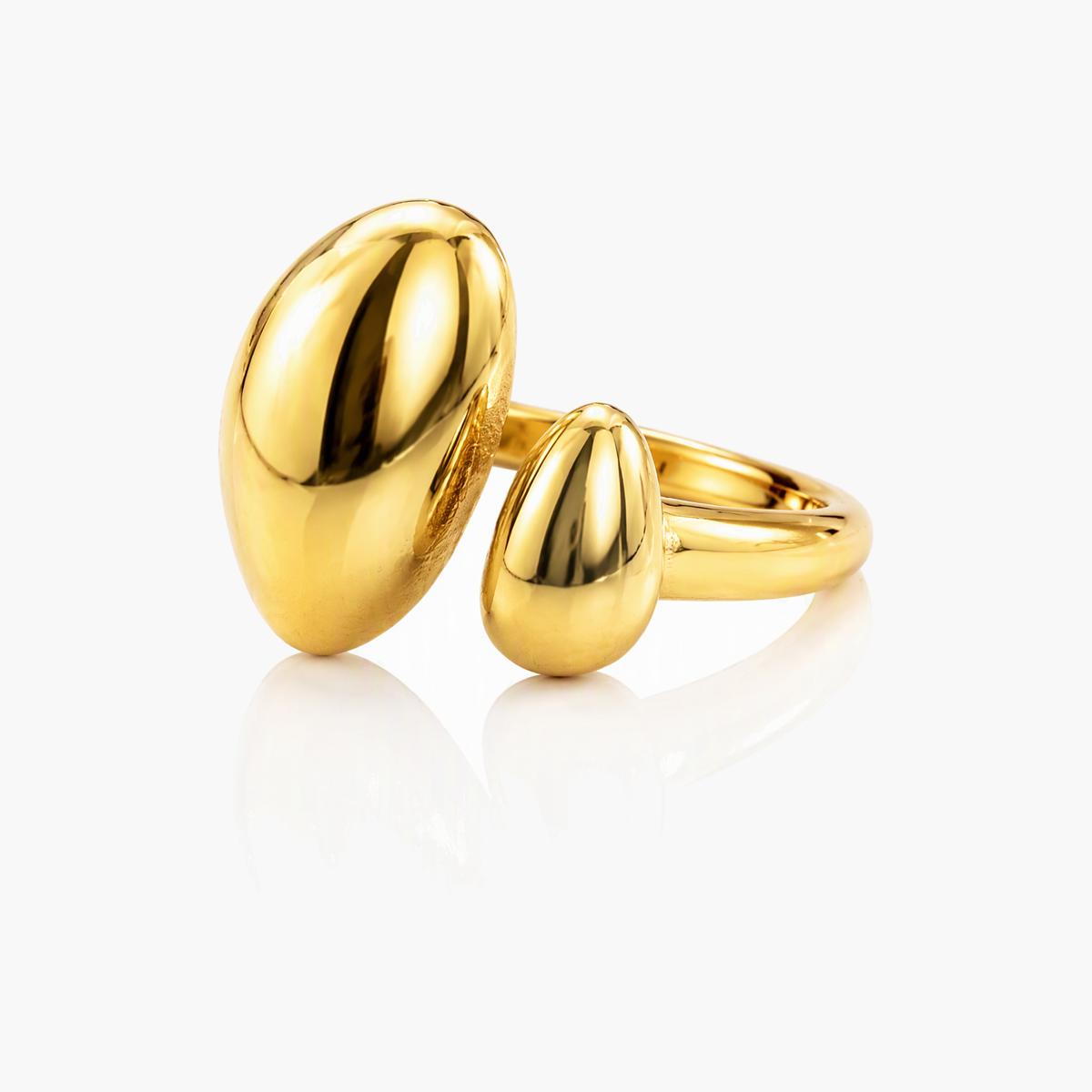 Trendy Double Pebble Ring